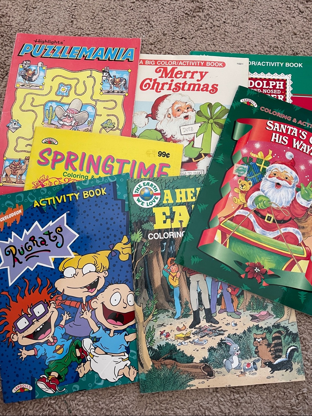 Vintage Coloring and Activity Books